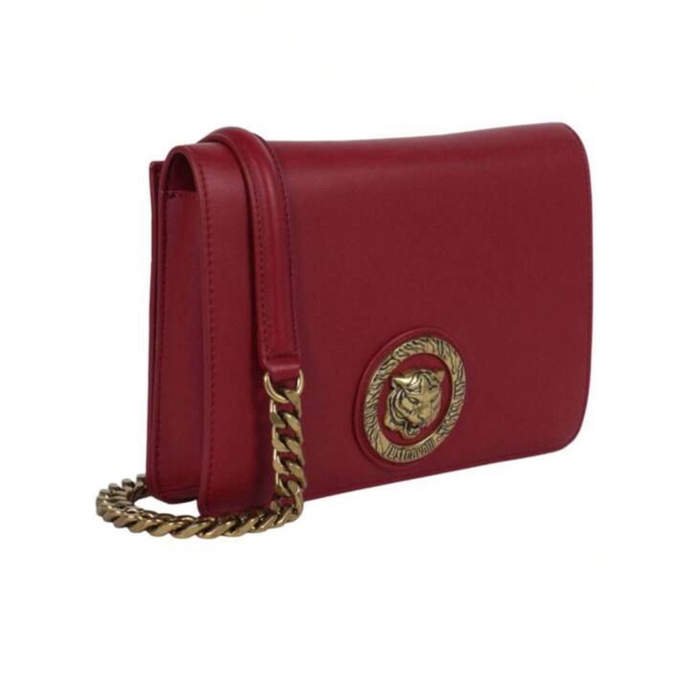 🔥🔥🔥 JUST CAVALLI Tiger Head Motif dark red Clutch/Crossbody/ Bag🔥🔥🔥
